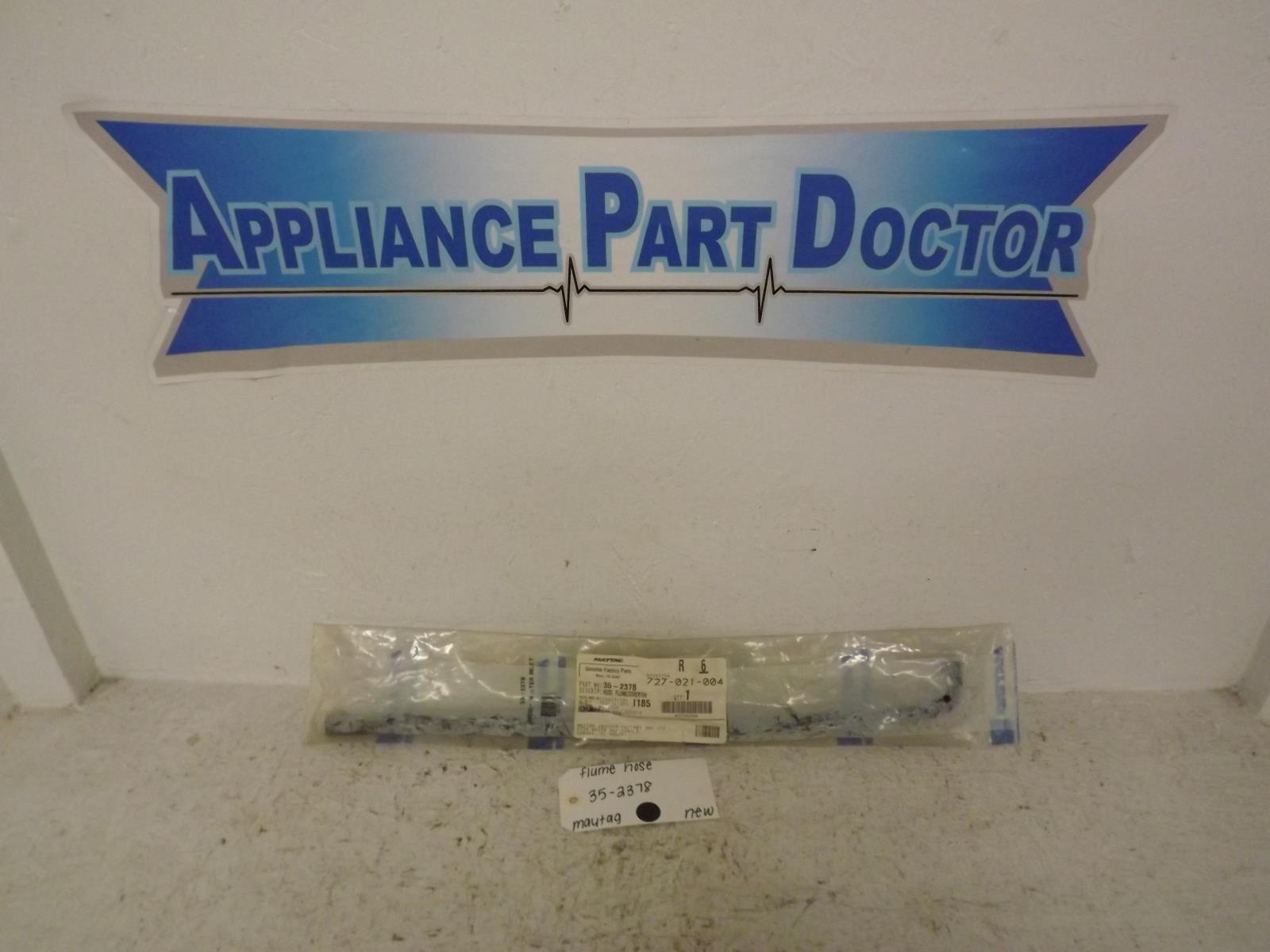 Maytag Washer 35-2378 Flume Hose New Maytag Washer 35-2378 Flume Hose New